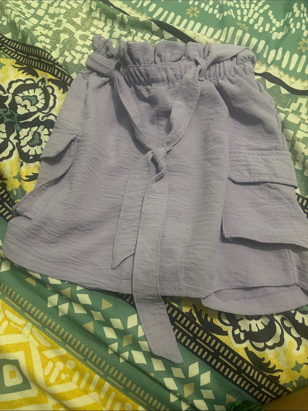 Chip & Pepper Lavender Girls' Paperbag Waist Skirt with Tie